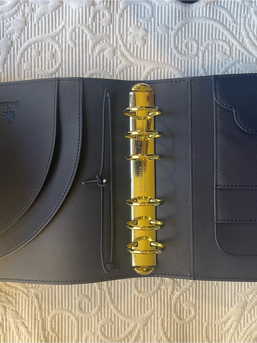 Aura Estelle A6 Cloud Planner with gold hardware